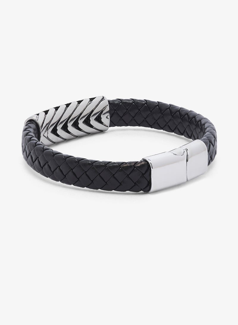 Seventy Five Faux Leather Bracelet with Magnetic Clasp - Image 2